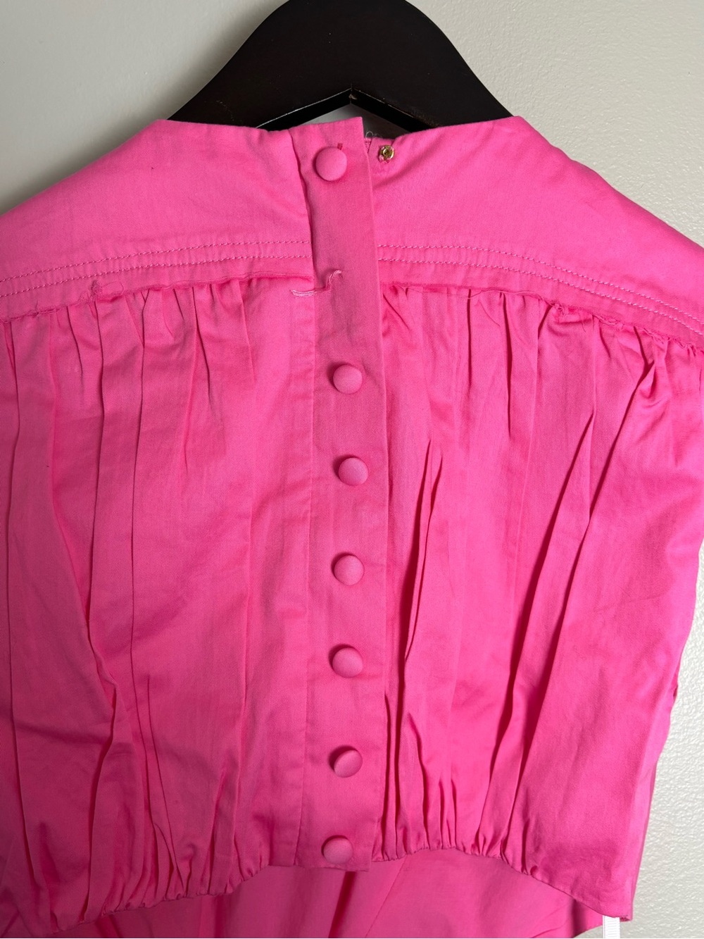 Aje Solstice Ring-Front Cutout 100% Cotton Mini Dress in Bright Pink Size 6 - Picture 7 of 16